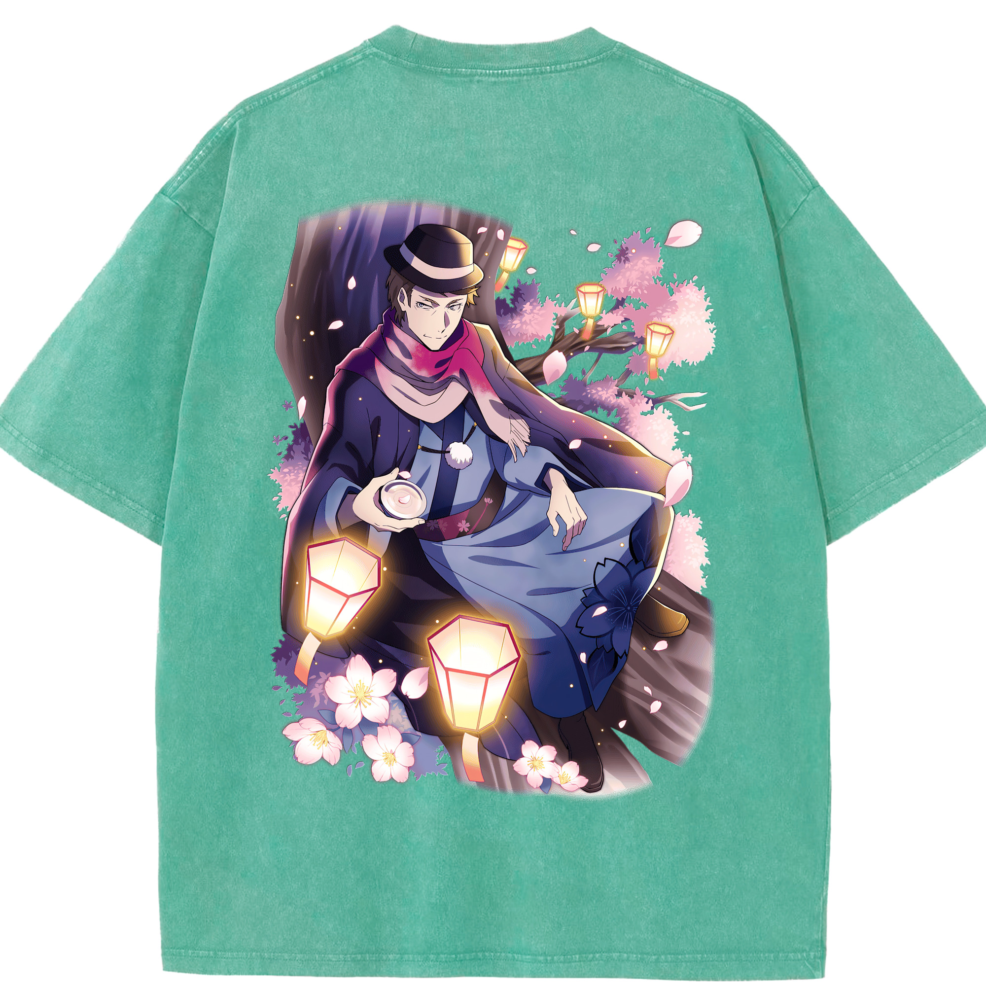 （画像用） 文豪ストレイドッグス Bungo Stray Dogs 綿100% ヴィンテージ風 半袖Tシャツ（背面プリント）